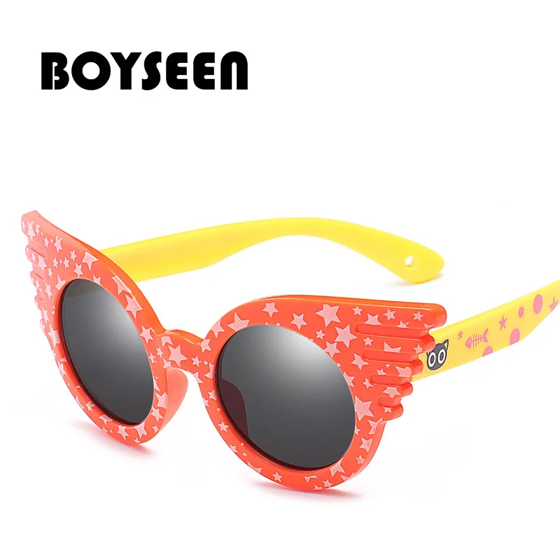 

BOYSEEN New Kids Polarized Goggles Baby Children Frame Sunglasses UV400 Boy Girls Cute Cool Eyewear Glasses 3512