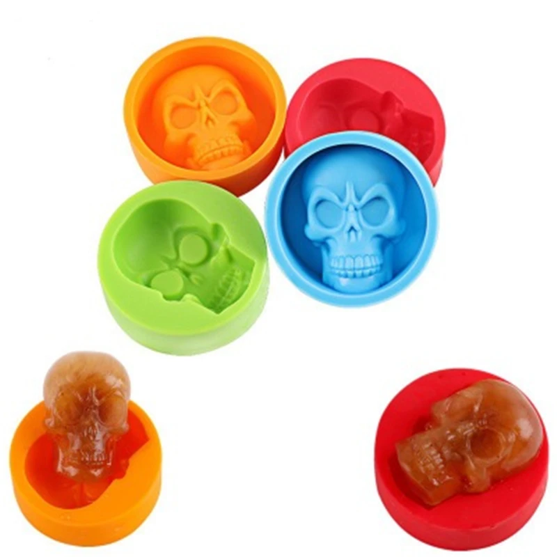 3D Реалистичная голова черепа Силиконовая Маффин чашка для торта Форма выпечки