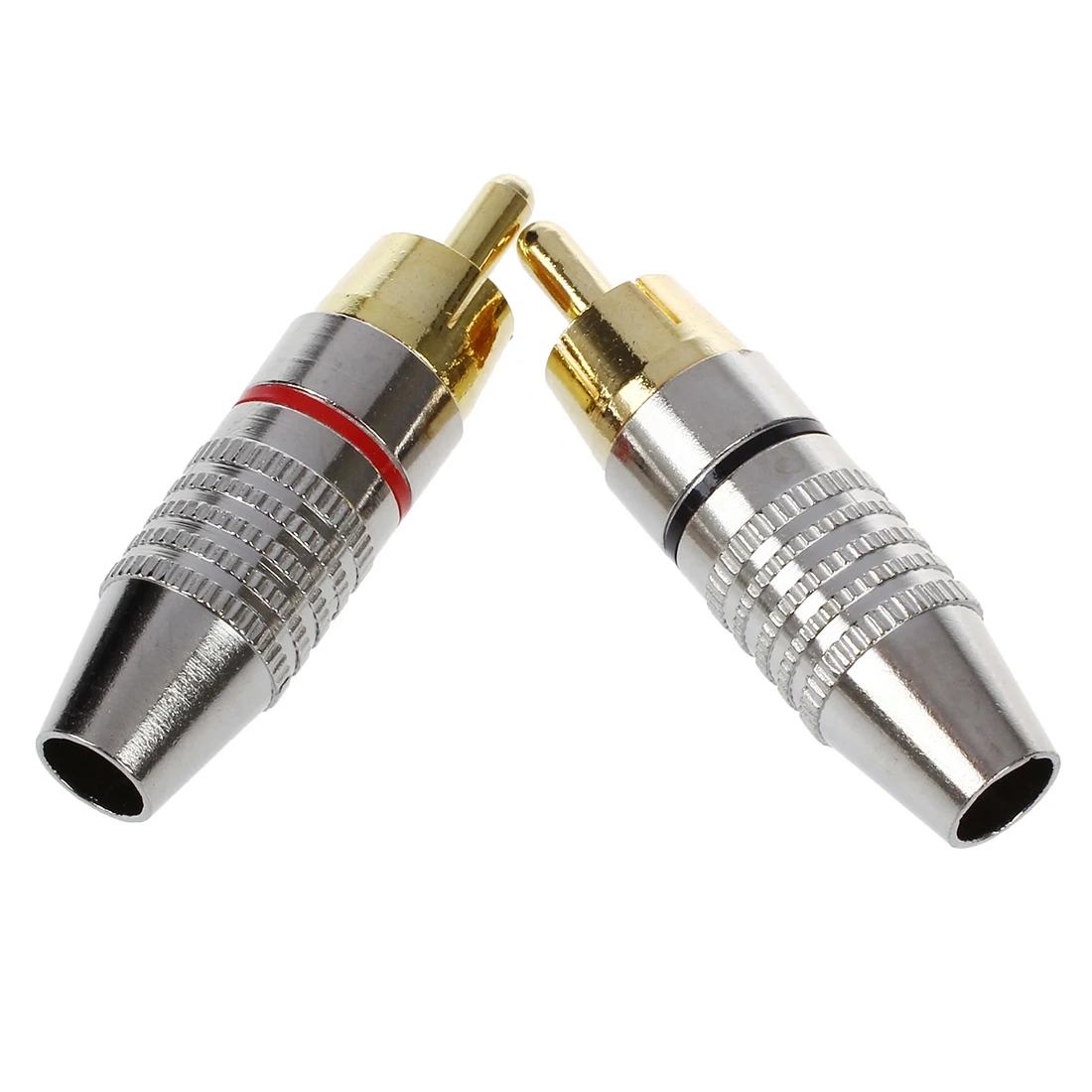 Горячая продажа 2 x RCA Штекер Аудио Видео коаксиальный кабель Разъемы адаптеры AV |