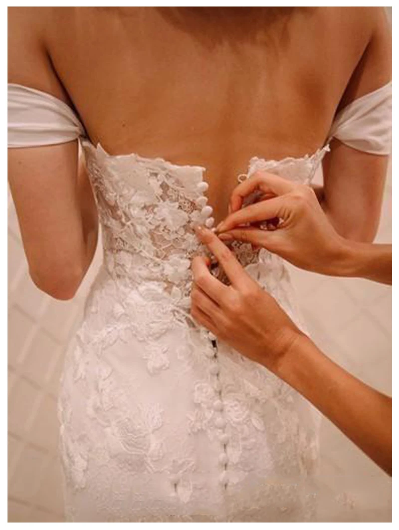 Свадебное платье принцессы LORIE цвета слоновой кости с открытыми плечами 2019 Robe de