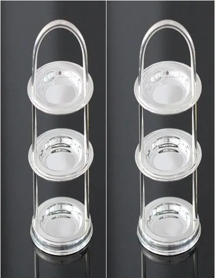 1pari silver plated 2 шт./пара 3 слоя золото/серебро мини лотки маленький торт подставка для кексов лоток Круглый Декоративный лоток для свадебного украшения DGP102 - Цвет: 1pari silver plated