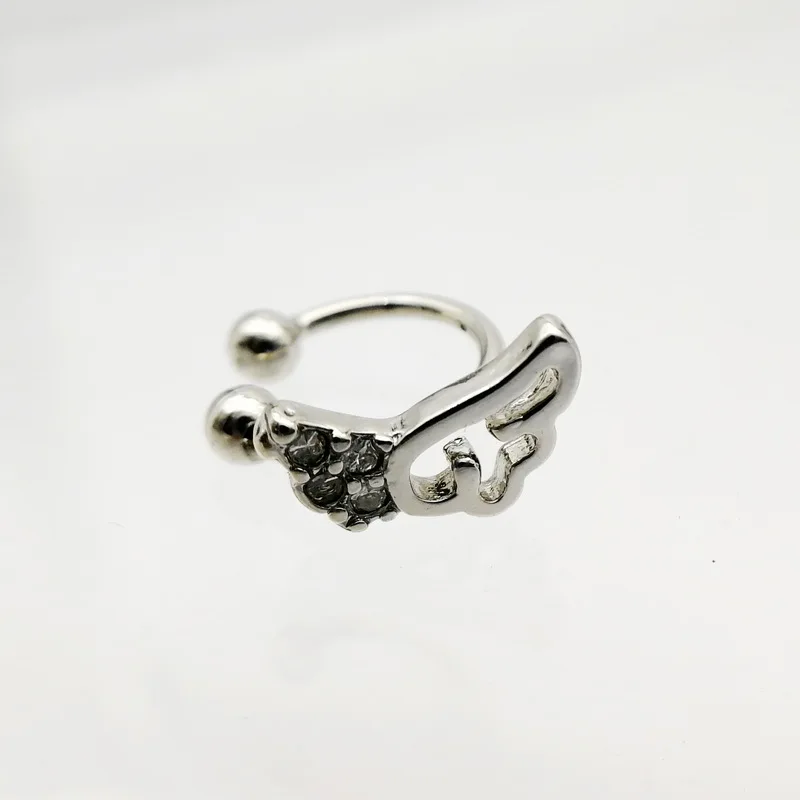 Clearance sale Fashion Ear Cuff hollow mini wing/heart/fairy Crystal No Pierced Clip Earrings For Women | Украшения и аксессуары