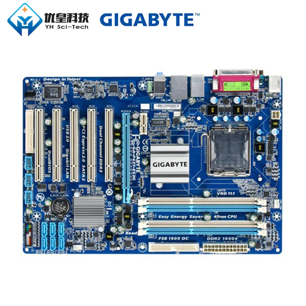 Gigabyte оригинальная материнская плата для настольного ПК с процессором Intel P43 LGA 775