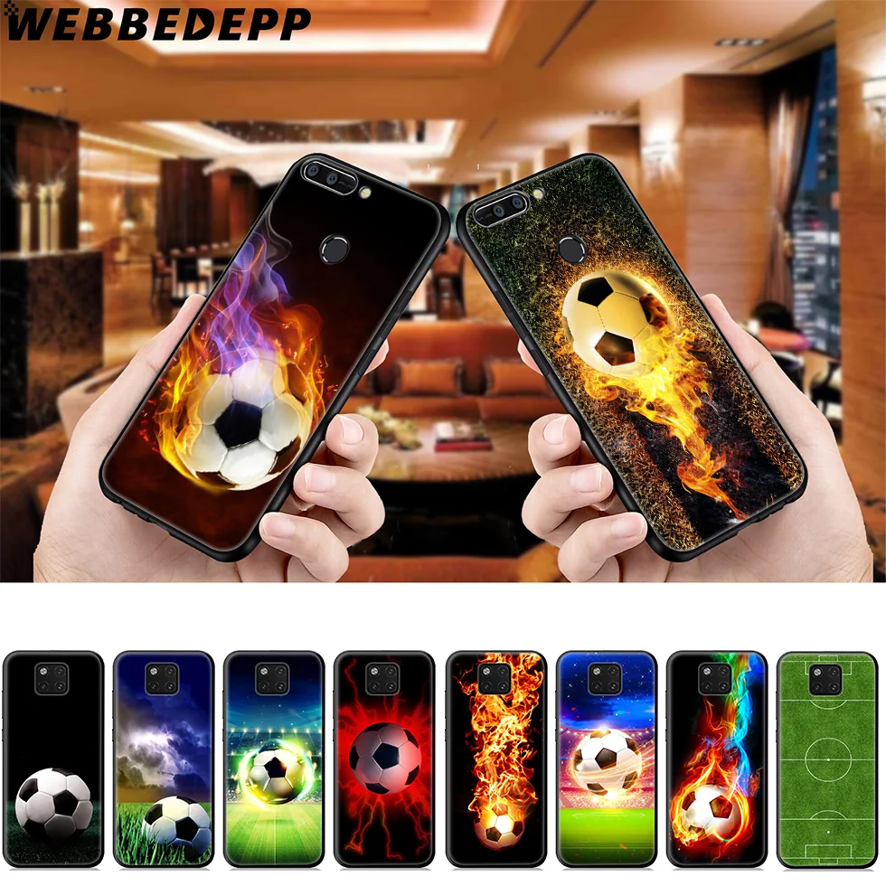 WEBBEDEPP футбольный мяч мягкий чехол для Huawei Mate Honor 20 6A 7A 7C 7X 8 9 9X 10 View Lite Pro 30 |