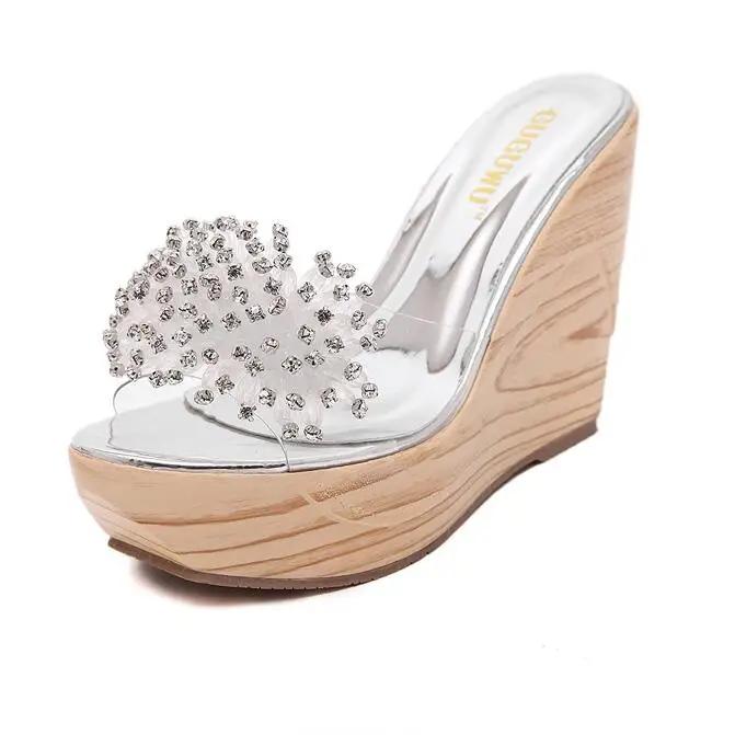 Европа и соединенные Штаты популярные лето склон с толстым дном бисером тапочки