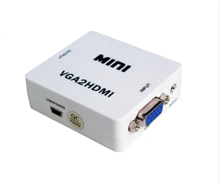 Мини-vga к HDMI конвертер с аудио VGA2HDMI устройство для видеосъемки адаптер HD видео 1080 P