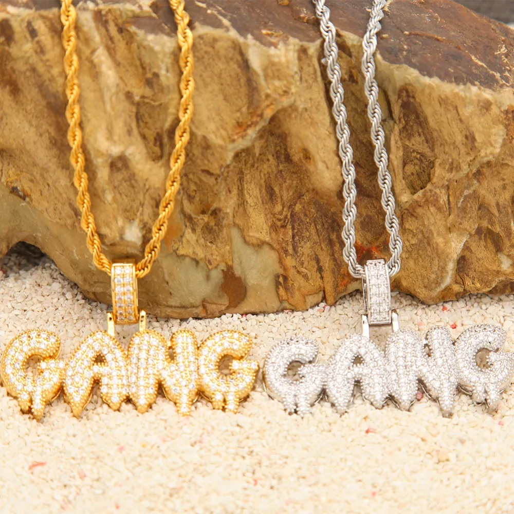 Ожерелье с подвеской в стиле хип хоп BLING KING ожерелье из кубического циркония