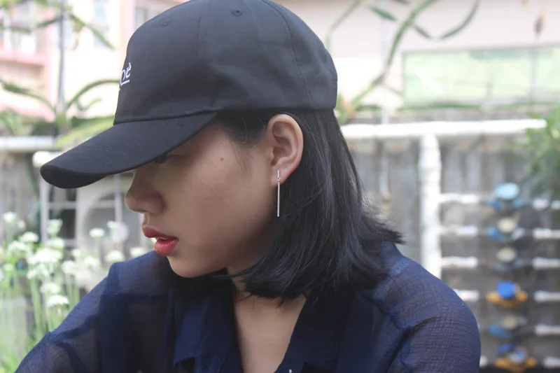 Новые креативные серебряные серьги с кисточками серебро 925 пробы двойные стержни