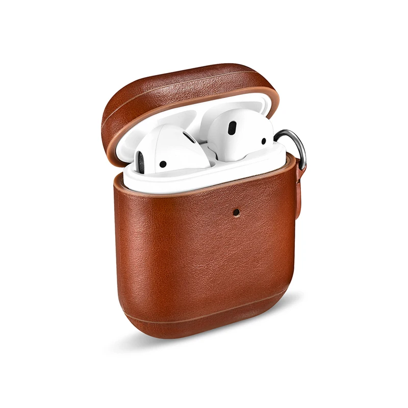 Geniune кожаный чехол для Airpods чехол s Для Air Pods Earpods защитный чехол для наушников с ремешком для iphone