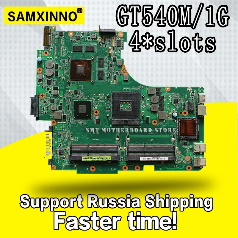 GT540M/1 Гб 4 * слота N53SV материнская плата GT540M REV: 2 для For Asus N53S N53SN N53SM ноутбука