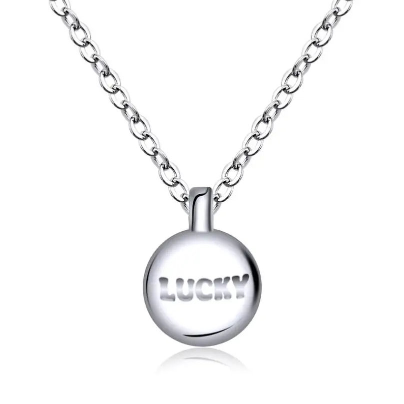 

New Sweet Little Bean Lucky Pendant Necklaces For Women Short Clavicle Chain Choker 925 Sterling Silver Jewelry Collier SAN35