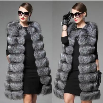 

Newestl Colete Feminino Inverno Women Man-Made Fur Waistcoats Large Size Female Fake Fur Waistcoats Fake Mink Fur Vests J2991