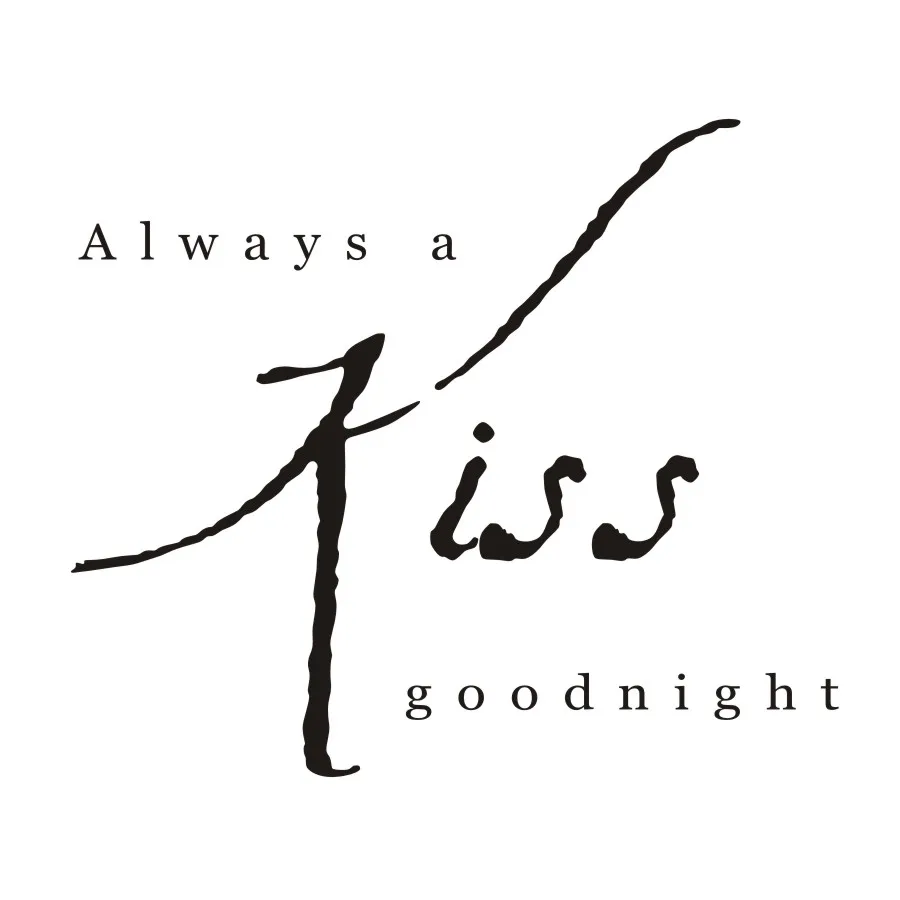 Наклейки на стену с надписью Always Kiss Me Goodnight Love романтическая цитата украшение для