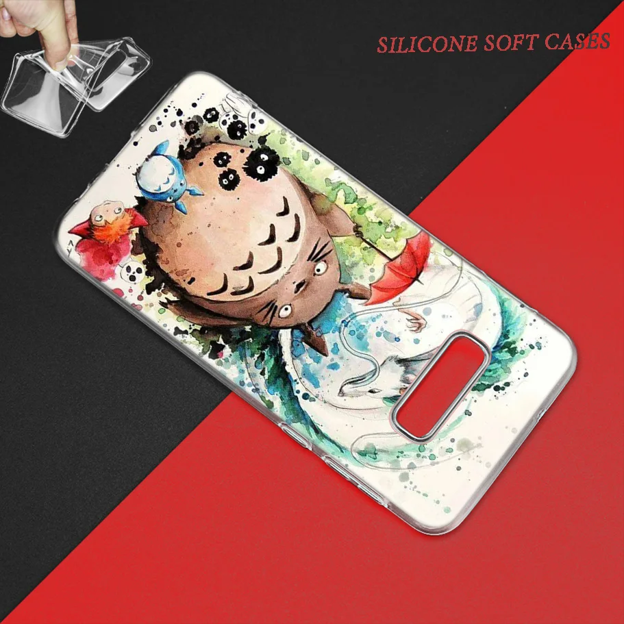

Cute Studio Ghibli Totoro Case For Samsung Galaxy S10 S20 Ultra 5G S10e S8 S9 Plus S7 Note 8 9 10 Lite Silicone Phone Bags