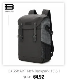 BAGSMART мужские легкие 1" рюкзаки для ноутбука для подростков нейлоновые модные деловые рюкзаки для мужчин рюкзак