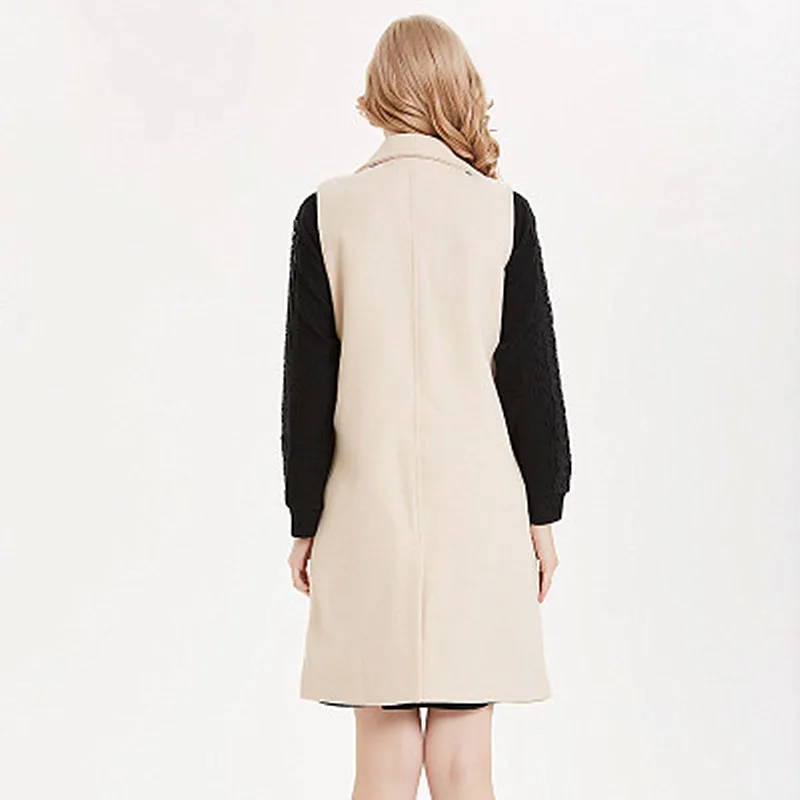 Winter Dress Fat Sister Plus Fertilizer XL Women's Korean Version Woolen Vest Thick Woven Simple Fashion Solid Color Slim | Женская