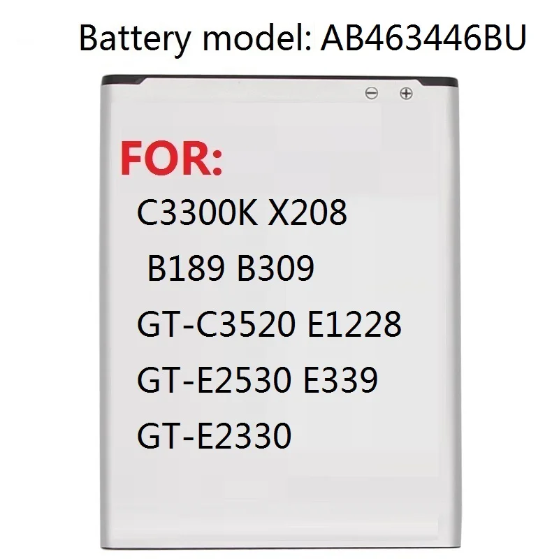Аккумулятор AB463446BU AB463446TU для Samsung S139 M628 X520 F258 E878 F299 E1200M | Мобильные телефоны и