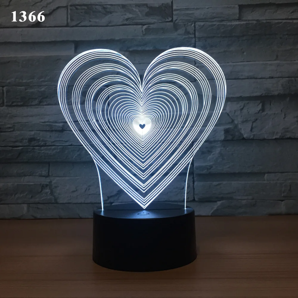 I Love You подарки ко дню Святого Валентина 3D визуальная Оптическая иллюзия