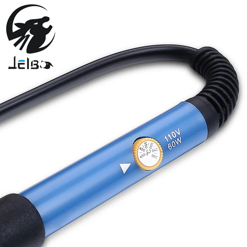 Jelbo US/EU Plug 220V 60W Electric Soldering Iron with regulator Adjustable Temperatur Solder Station Electrical on.Электрический паяльник Jelbo US/EU Plug 220V 60W с регулятором регулируемой температуры Паяльная станция Электрическая.