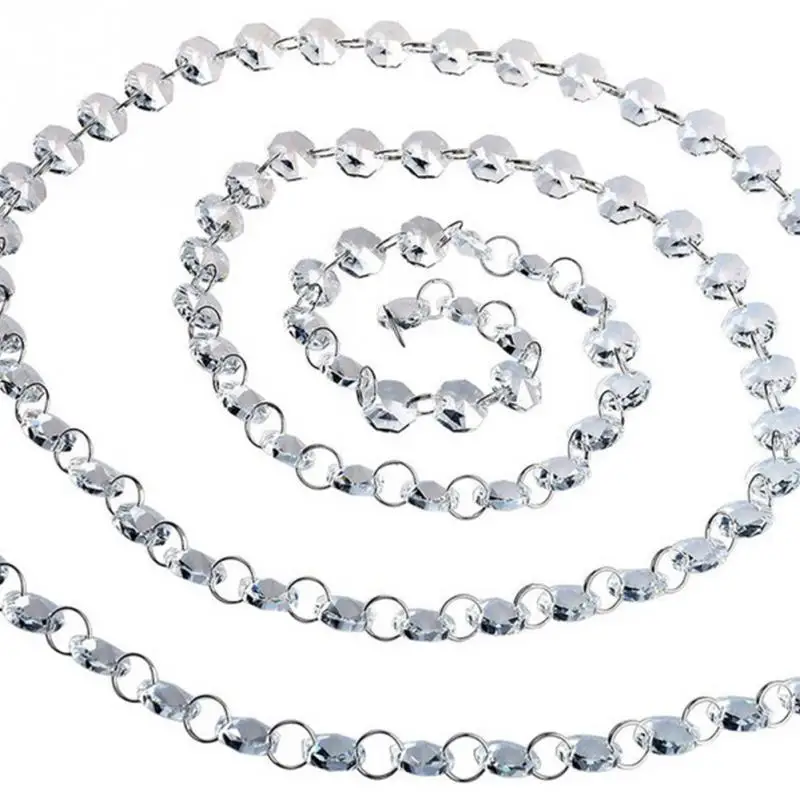 Занавес украшение часть Хрустальная гирлянда бусины из прозрачного стекла цепь