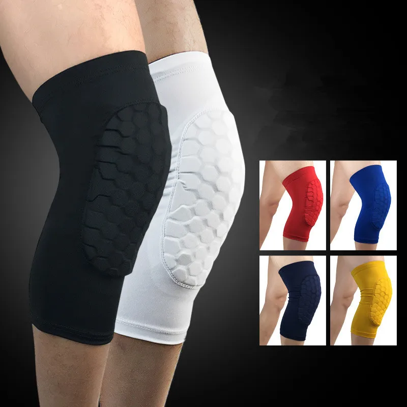 Короткий эластичный рукав для футбола и баскетбола 2 шт.|knee pads|honeycomb crashproofleg knee support