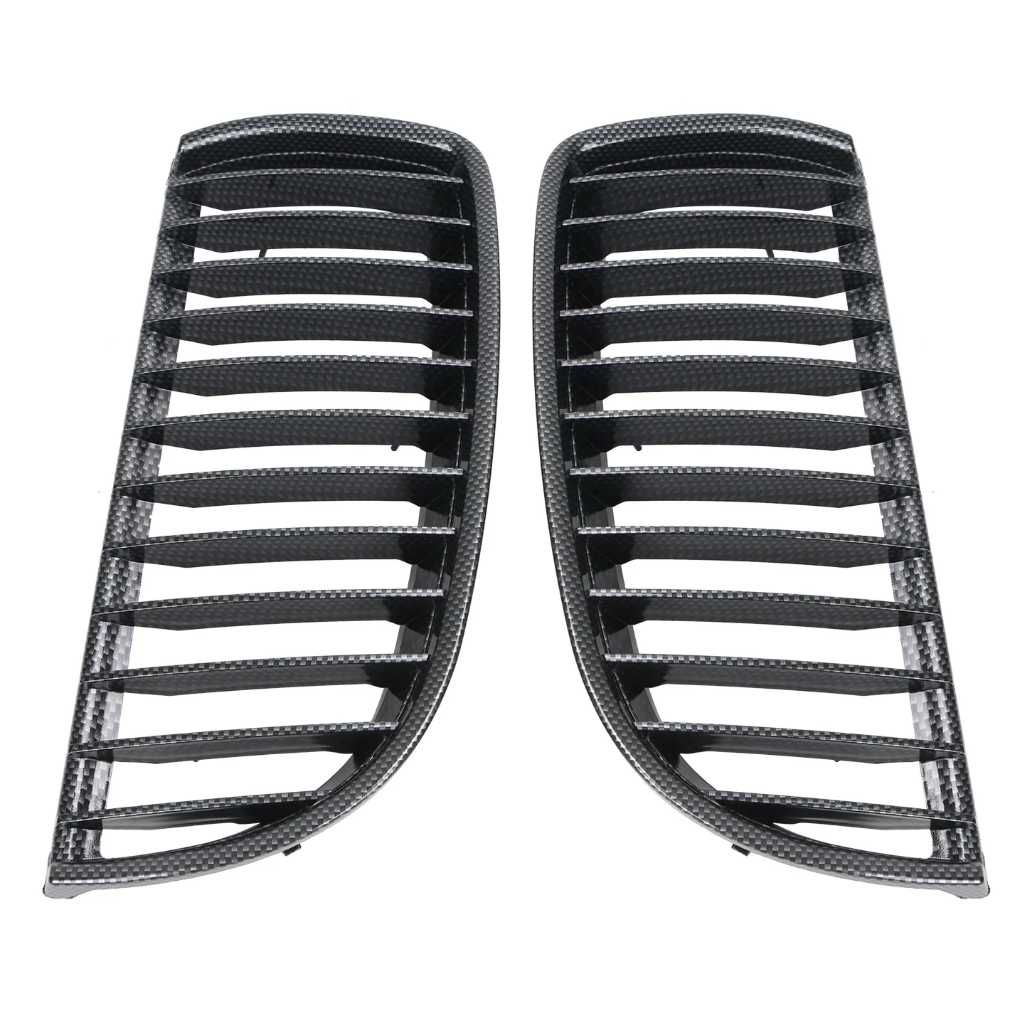 Углеродная Черная передняя решетка для почек BMW E90 E91 325i 328i 330i 335i Sedan Touring 2005 2006 2007