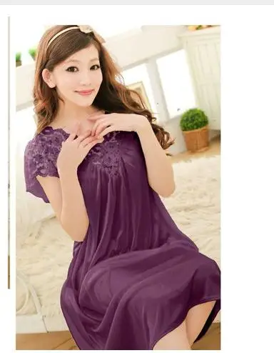 Летняя пикантная Женская одежда для сна длинная дизайнерская Свободная шелковая