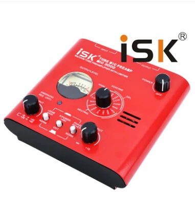 ISK MIC3000 профессиональный ламповый предусилитель микрофонный усилитель с 48 В