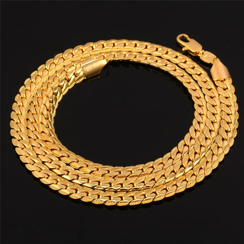 Цепочка на шею для мужчин 6 мм цепочка Дубай Мужчин Ювелирные изделия оптовая