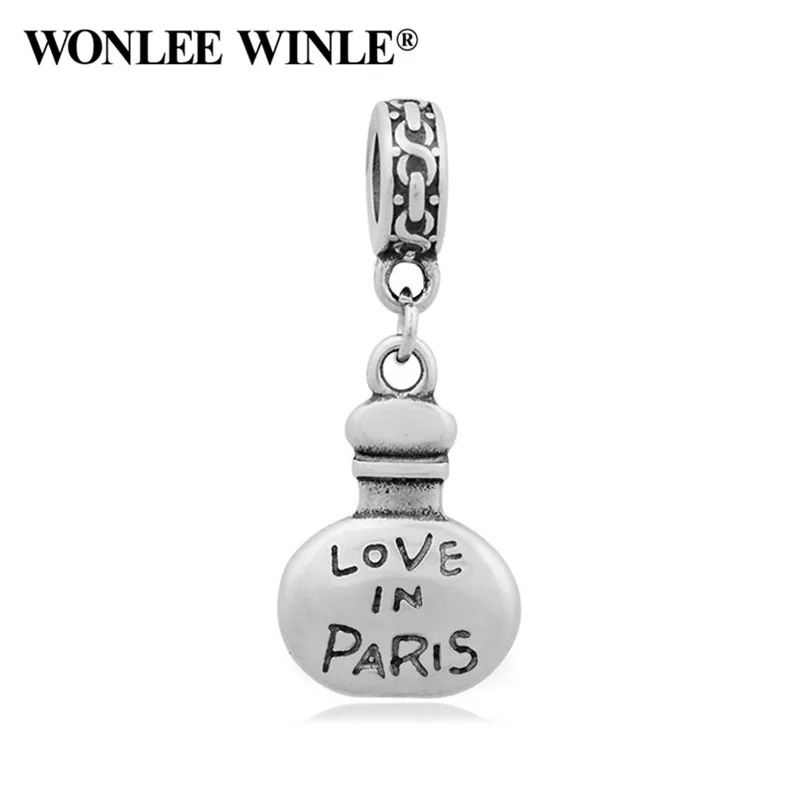Wonlee Winle Love in Парижский Парфюм Бутылка подвески из нержавеющей стали застежка