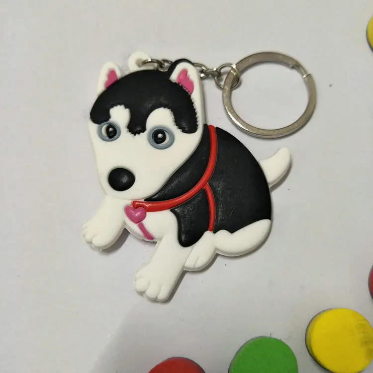 1 шт. 6 см Kawaii Dog мультфильм аниме брелок для ключей ПВХ фигурка игрушка подарок на