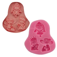girl princess silicone fondant soap 3d cake mold cupcake jelly candy chocolate decoration baking tool moulds fq2908