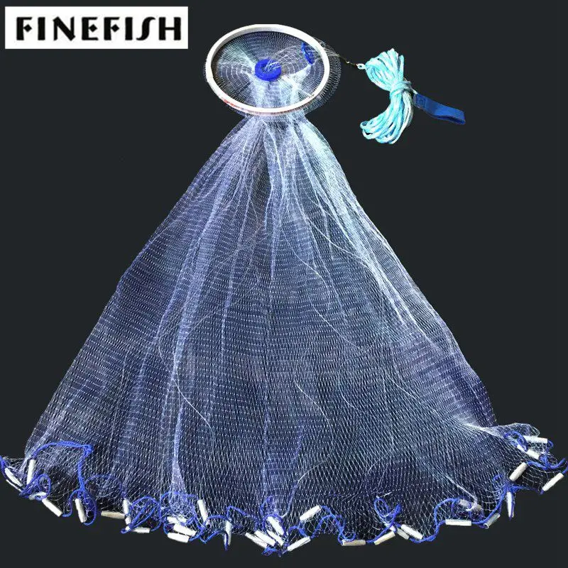 Сеть рыболовная Finefish 2 4 8 м с грузилом или без|Рыболовные сети| |