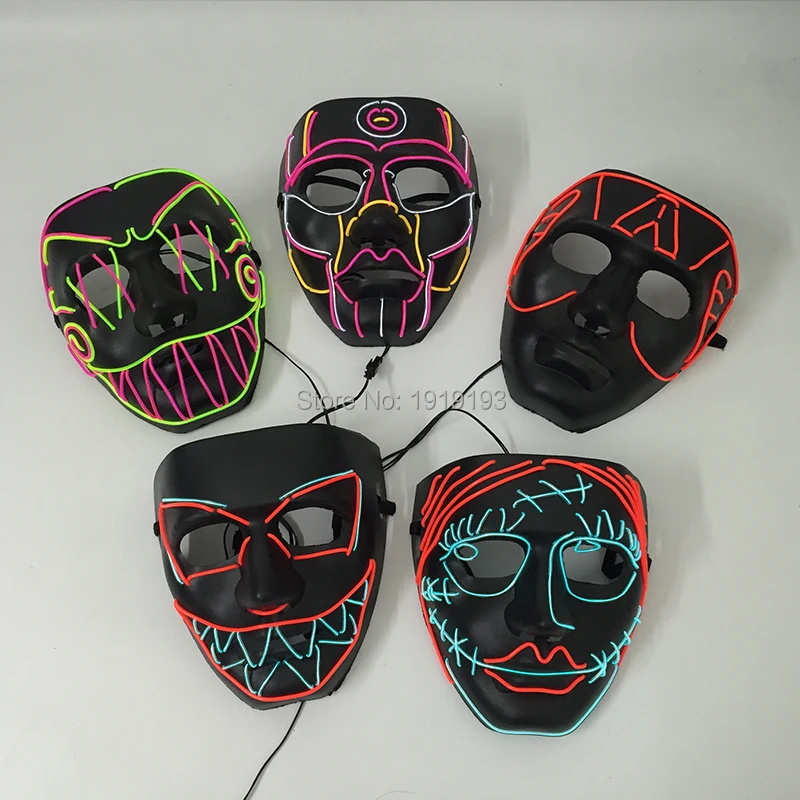 Luminous Led Party Mask Cosplay Scream Horror Monster Holiday Lighting Decoration Glowing EL Wire Anonymous Face Mascara
Luminous Led Party Mask Cosplay Scream Horror Monster Holiday Lighting Decoration Glowing EL Wire Anonymous Face Mascara