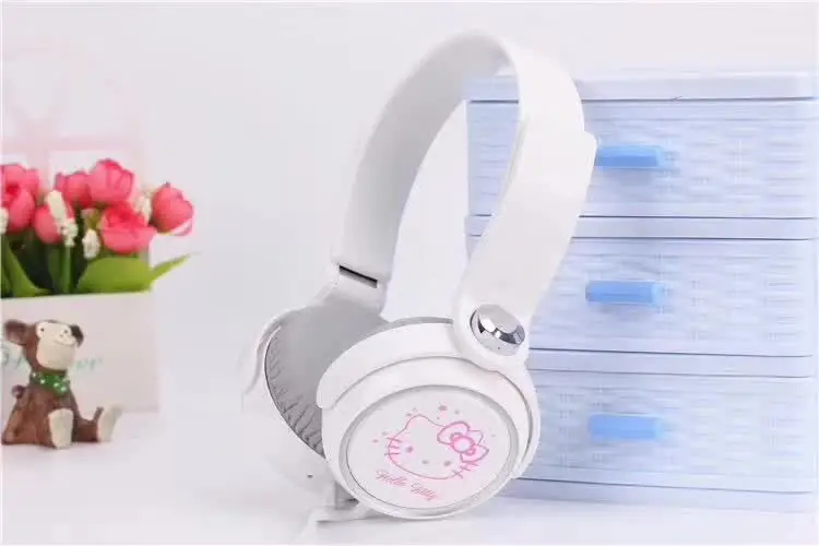 Мультяшные наушники гарнитура милые hello kitty Наушники для мобильный телефон
