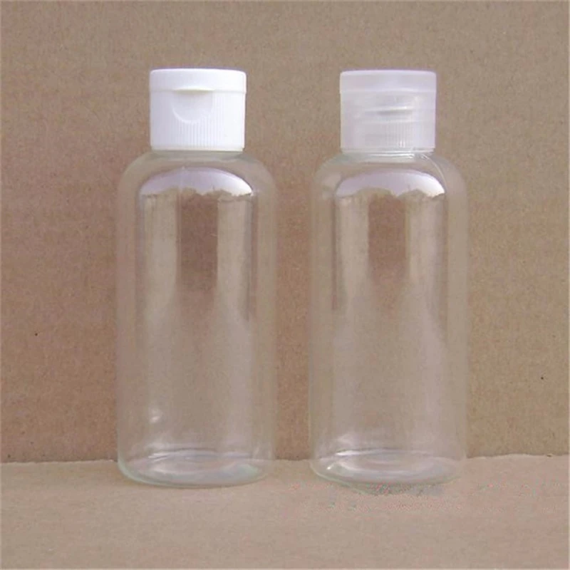 

Refillable 75ml Shampoo Body Lotion Cosmetic Cream Containers Empty Plastic Flip cap Bottles Travel Set