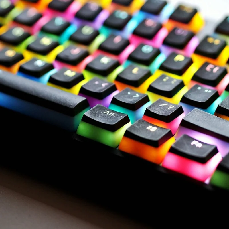 Механическая клавиатура с подсветкой полупрозрачная толстая PBT OEM профиль 104