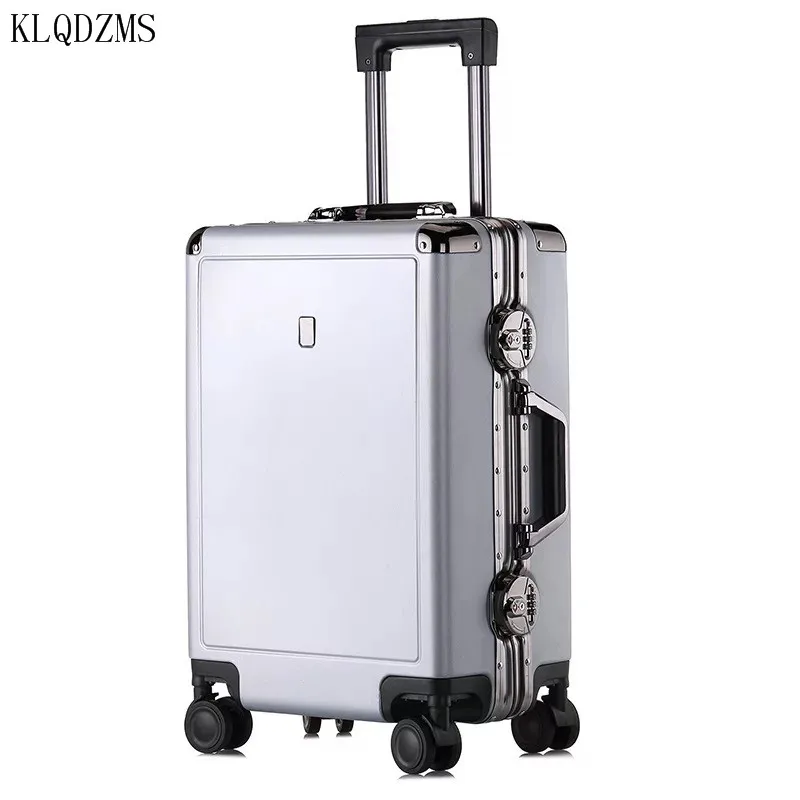

KLQDZMS High Quality 20/24Inch PC Rolling Luggage Spinner Men Business Travel Suitcase Women Carry On Trolley Luggage
