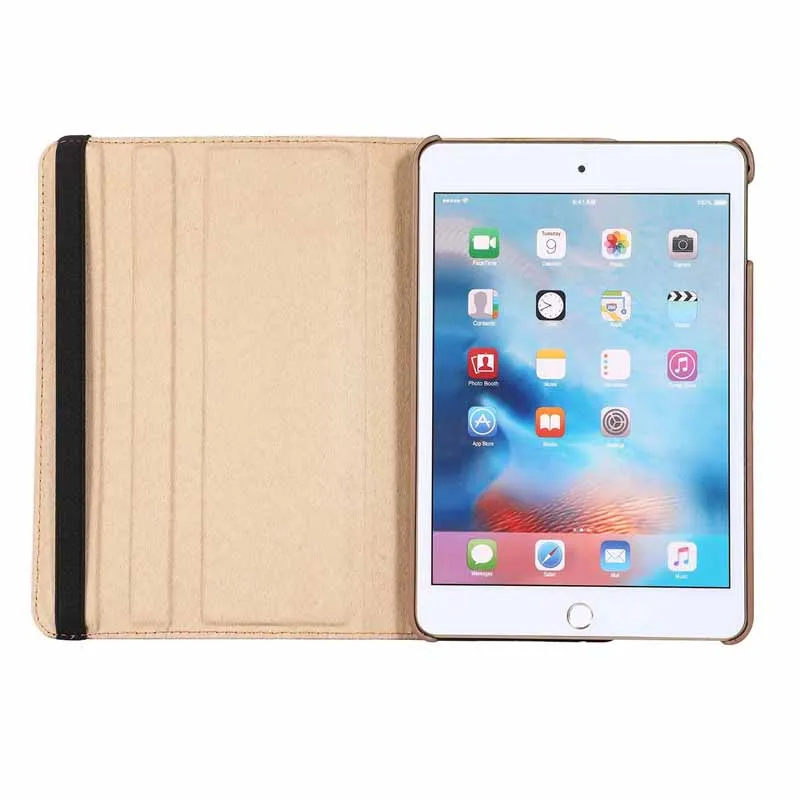 

360Degree Rotating litchi Leather Smart Shell Cover Case for Apple iPad mini 1 2 3 4 5 ipad 9.7 Pro 10.5 11 inch ipad 10.2 Air 1