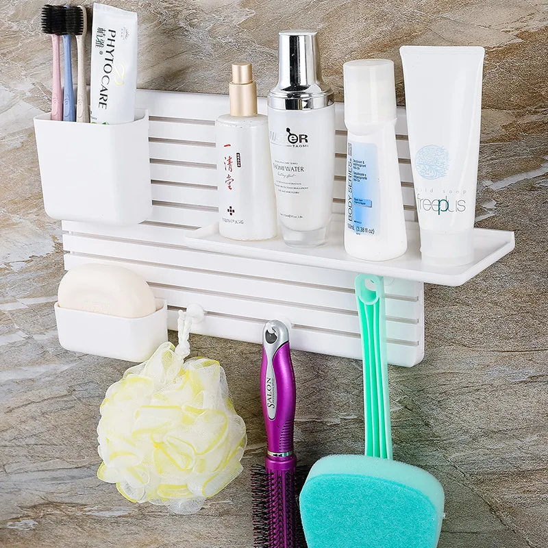 Липкая настенная стойка для хранения DIY инновационная Чистящая без штамповки