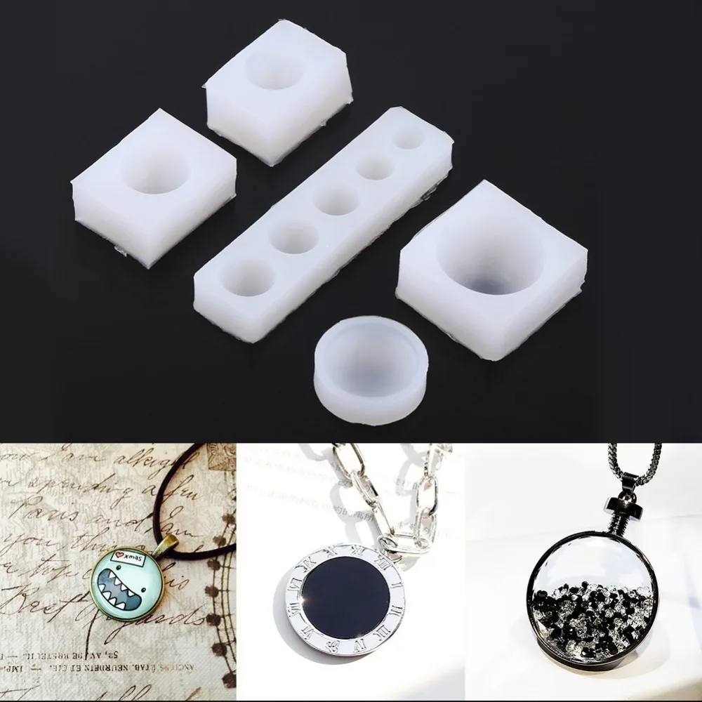 

5Pcs/set Creative DIY 1cm-3cm Half Round Cabochon Silicone Molds For Epoxy Resin Jewelry Making Mould