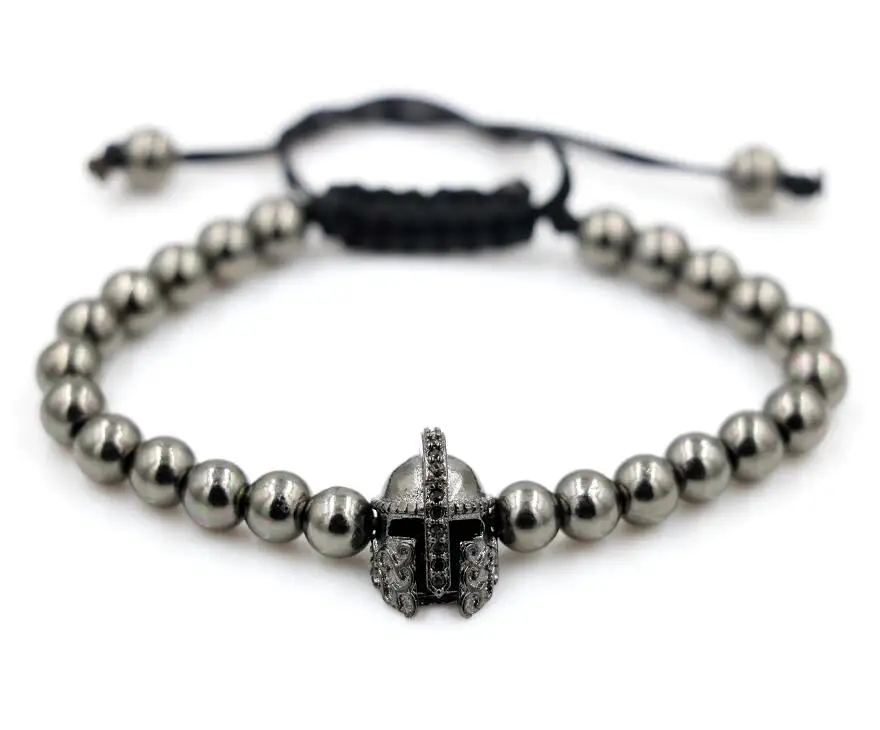 Браслет рыцаря для мужчин BPPCCR Anil Arjandas, золотого цвета, с бусинами, микроинкрустацией и макраме, Pulseira Feminina.