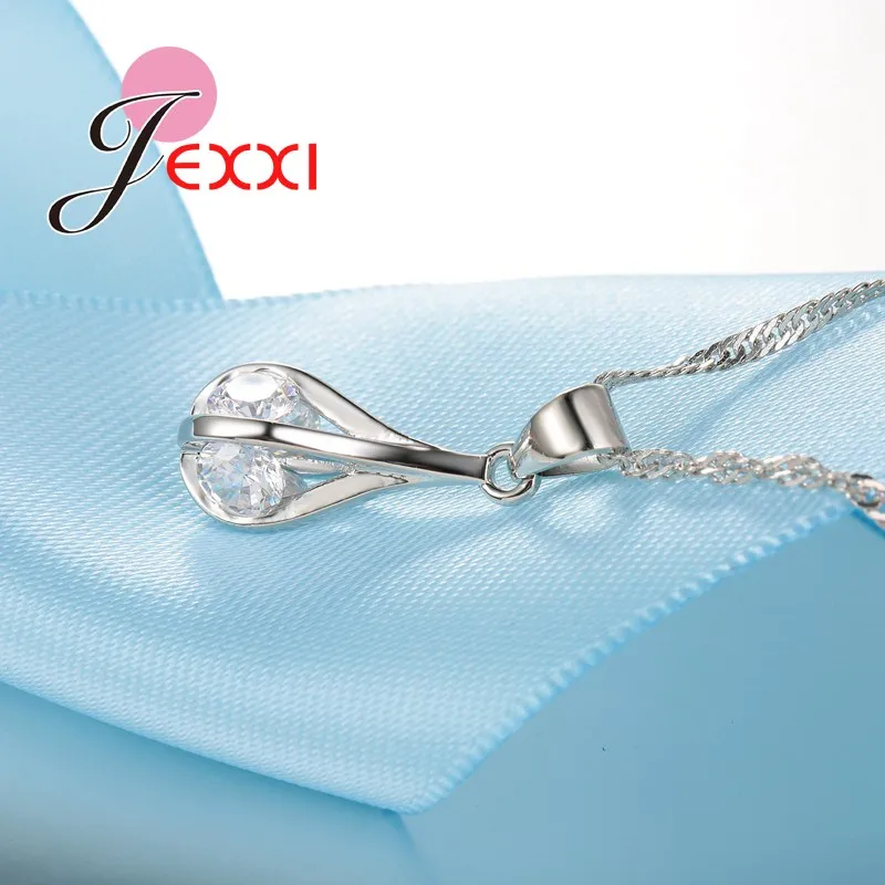 Простой свадебный ювелирный набор из стерлингового серебра 925 пробы|jewelry sets|jewelry