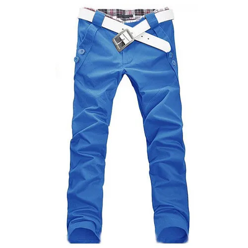 Мужские повседневные однотонные обтягивающие брюки модные мужские чиносы для