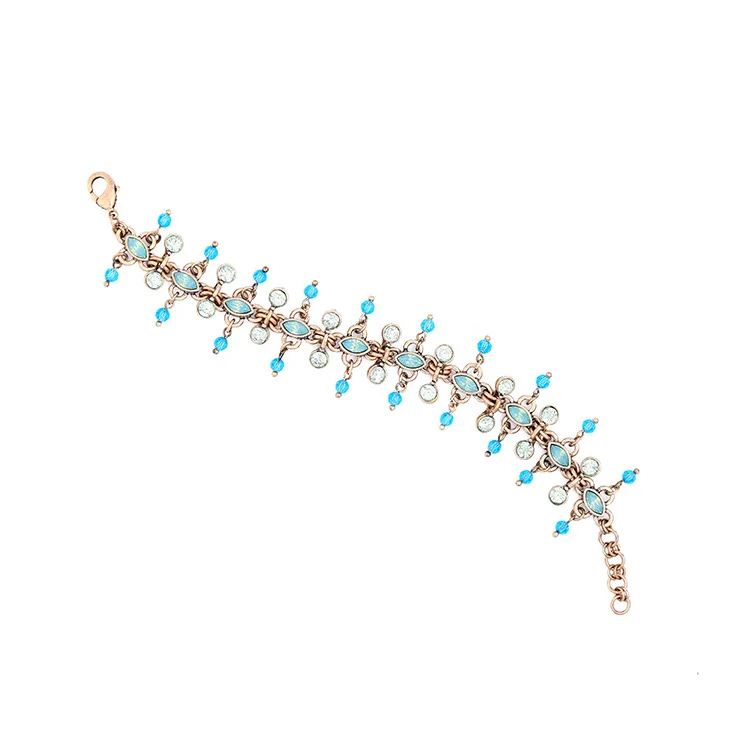 Два цвета со стразами винтажные Bijuteria braceletes браслет Бохо ручной работы|bracelet