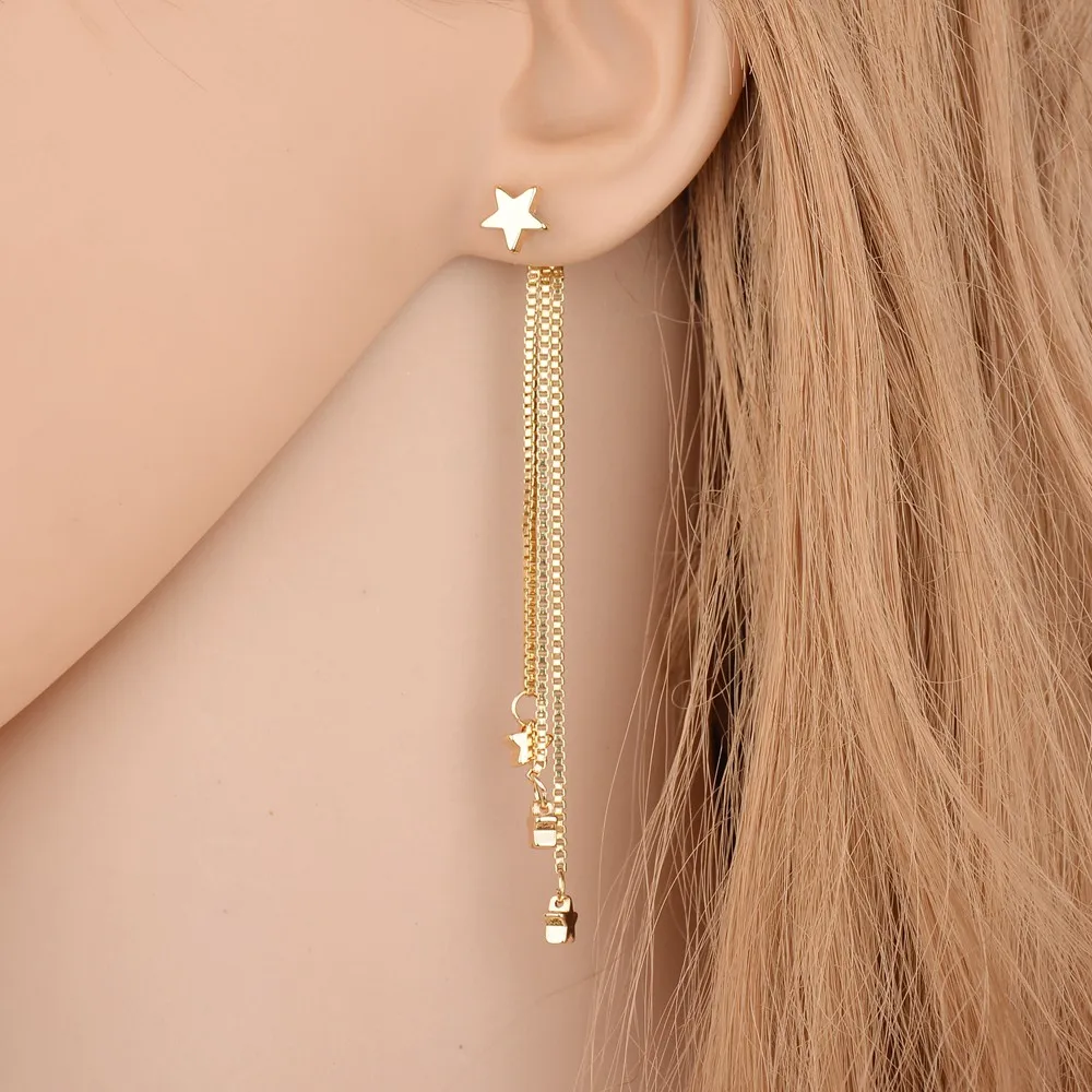 Mestilo Новые корейских ювелирных Мими звезды Длинные кулон кисточкой Висячие