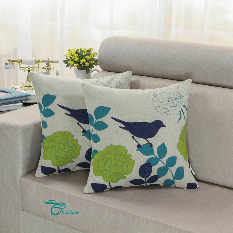 CaliTime Подушка раковина чехол домашний диван автомобильный Декор экрю наземный