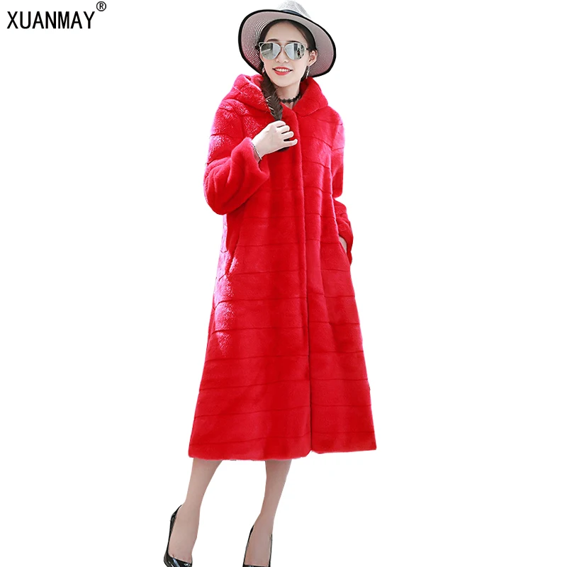 Новые зимние женские имитация Мех животных пальто Имитация кролика рекс большие