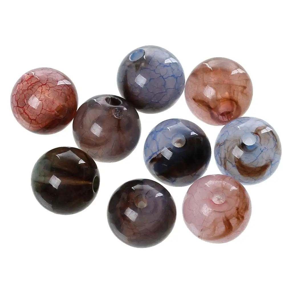 DoreenBeads акриловые разделительные бусины круглые случайный рисунок трещин диаметр
