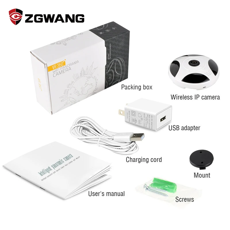 ZGWANG 1080 P 360 Камера Беспроводной WI-FI P2P панорама IP домофон видеонаблюдения Детский